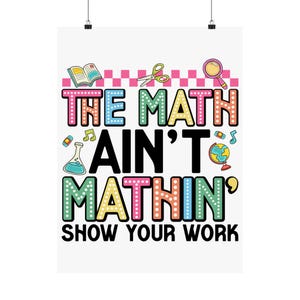 Math Poster, Educational Fun Posters for Classroom, Math Decor ...