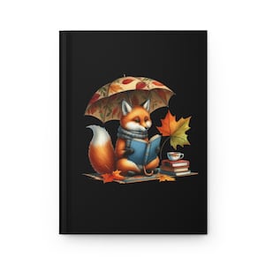 Hardcover Journal, Fox, Cute Animal Notebook for Writer, Book Lover Gift, Gratitude Journaling, Planner, Sketchbook, Diary, Back to School