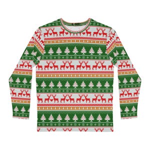 Ugly Christmas Reindeer Long Sleeve Shirt: Festive Holiday Tee