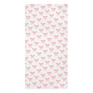 Charming Pink Bow Towel, Cozy Gift, Decorative Bath Towel, Kitchen Towel, Wedding Favor, Baby Shower Decor, Housewarming, Gift for Her