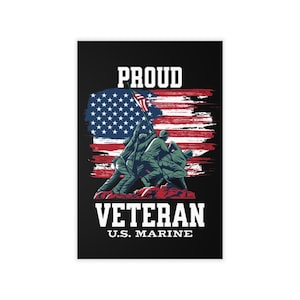 Marine Veteran Wall Decal: USMC Home Decor, Patriotic Vinyl Sticker