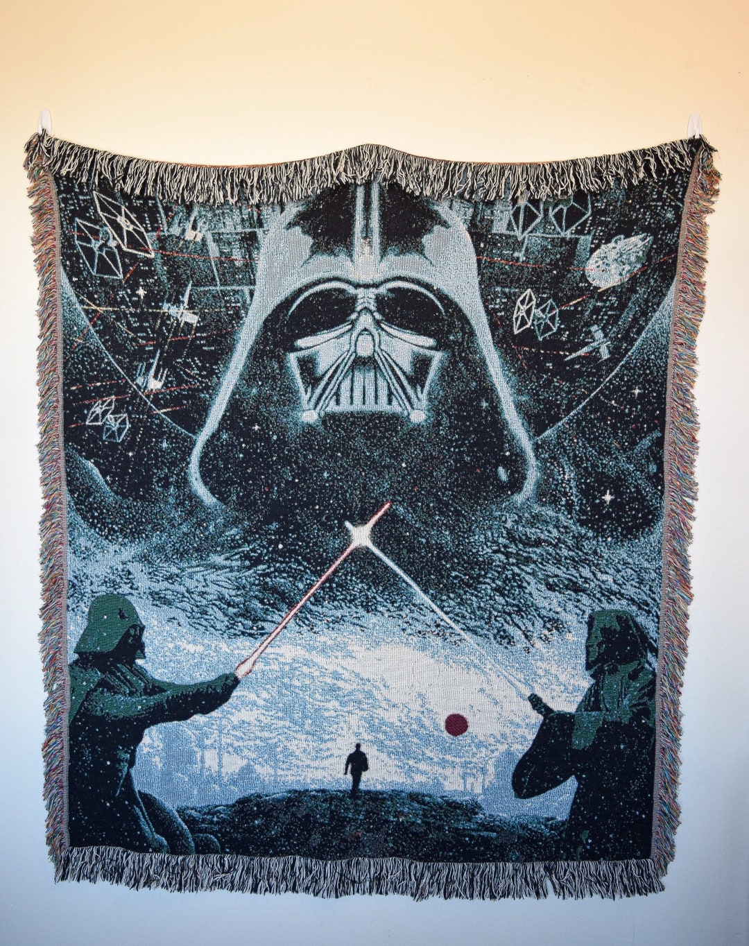 Star Wars Blanket Darth Vader Vs Obi wan 60x80 Etsy