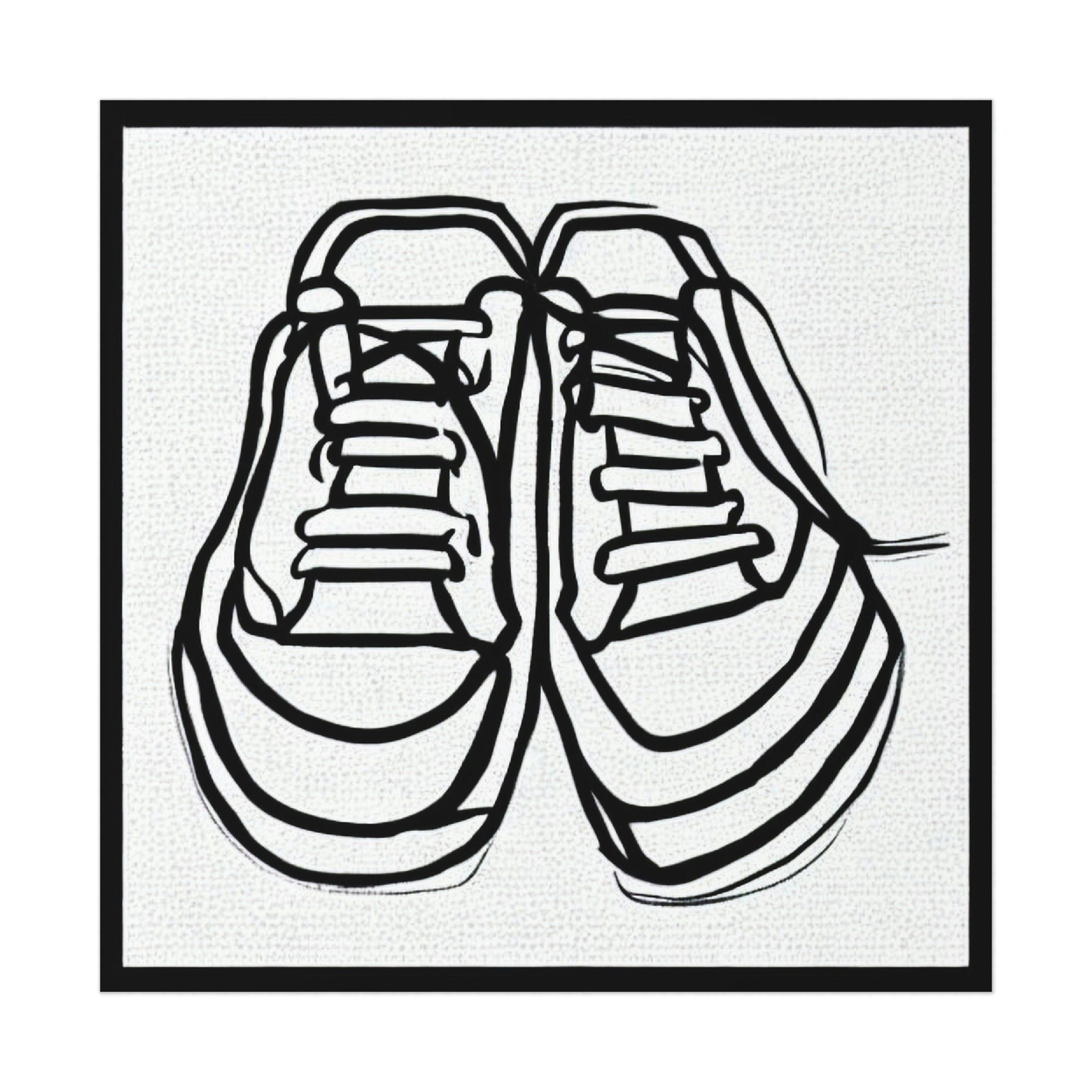 Sneakers Line Art Minimalistic Art Livestyle Wardrobe - Etsy