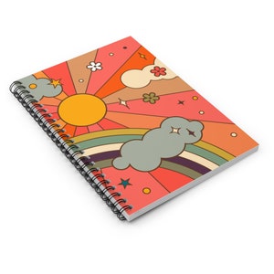 Retro Sun Spiral Notebook 80's Throwback Kidcore - Etsy