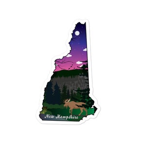 New Hampshire Moose Sticker - Digital Artwork