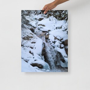 Winter Waterfall - White Mountains - New Hampshire - Falling Waters Trail - Franconia Notch