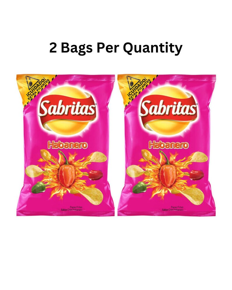 Sabritas Habanero Mexican Chips 2 Bags 42g Etsy