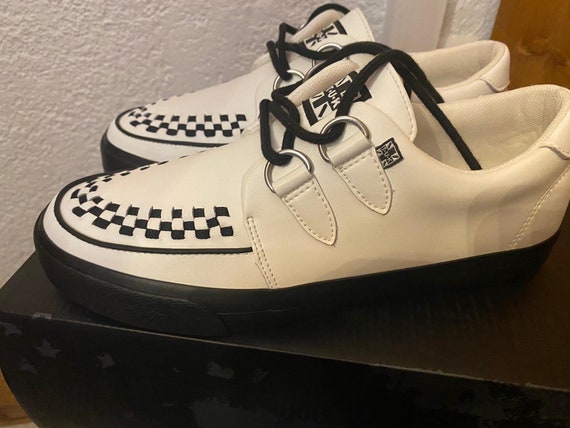 deadstock white leather creepers sneakers T. U. K. - image 4