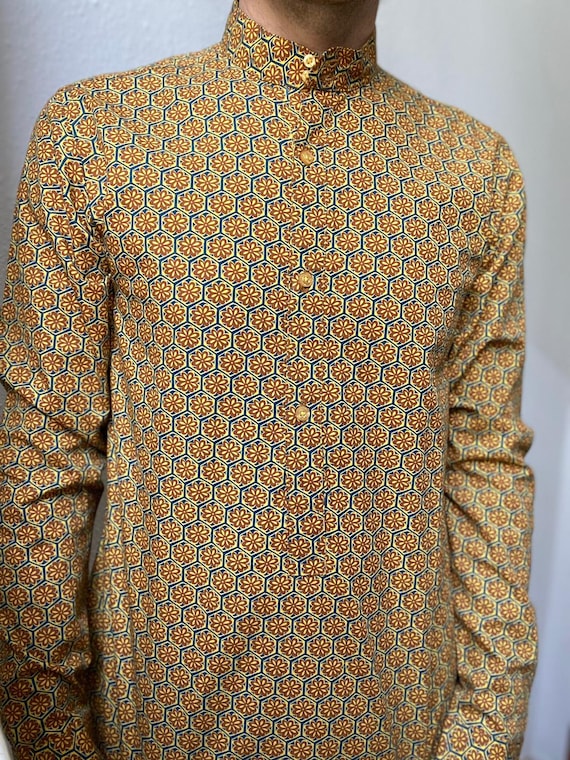 deadstock 60s 70s style psychedelic Indian cotton… - image 2