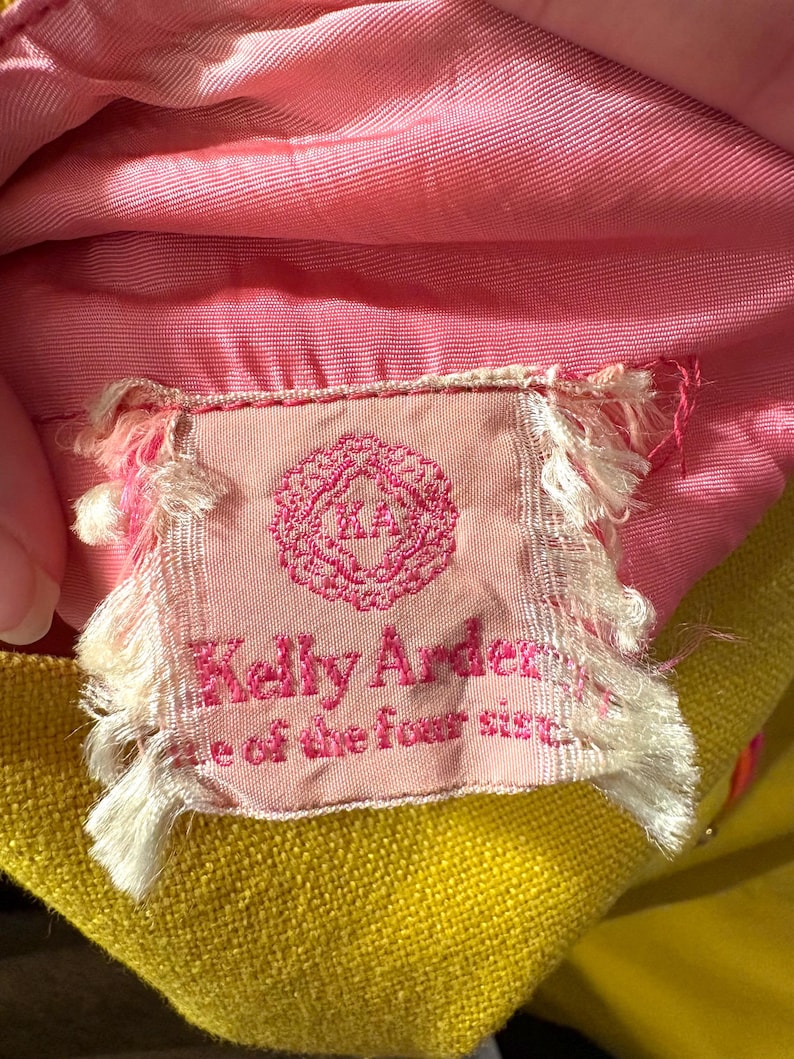 vintage 60s kelly arden yellow mini dress — mod shift, pockets, size xs-s image 8