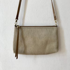vintage Hobo pony hair leather crossbody mini bag