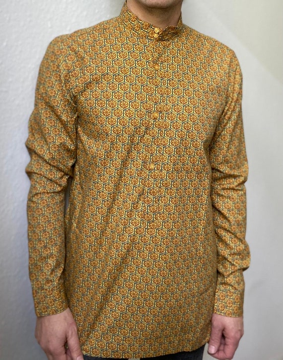 deadstock 60s 70s style psychedelic Indian cotton… - image 3