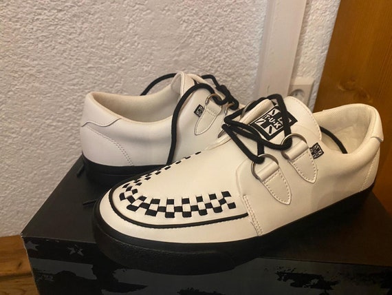 deadstock white leather creepers sneakers T. U. K. - image 1