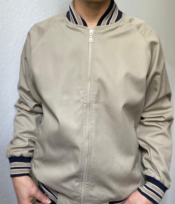 deadstock 80s 90s style beige bomber - image 1