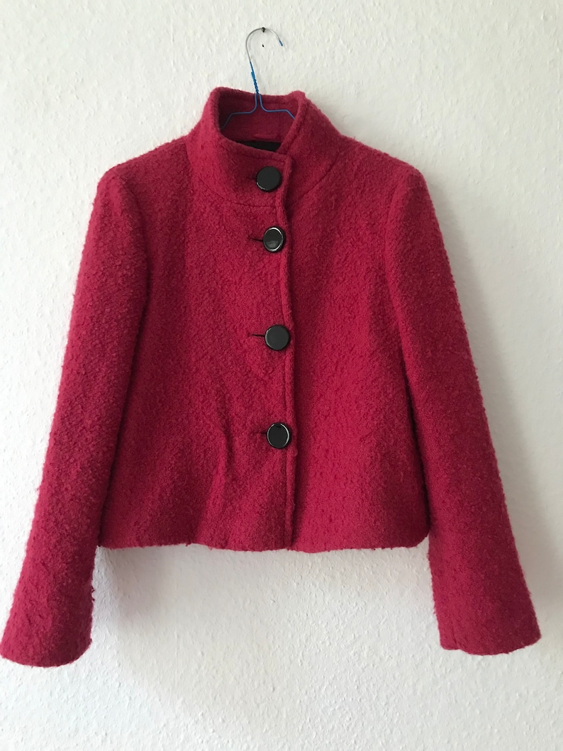 vintage années 60 style y2k Marella mod boucle veste rose framboise image 6