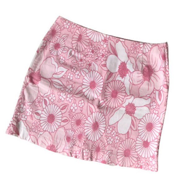 vintage y2k mini skirt ONLY, pink, floral