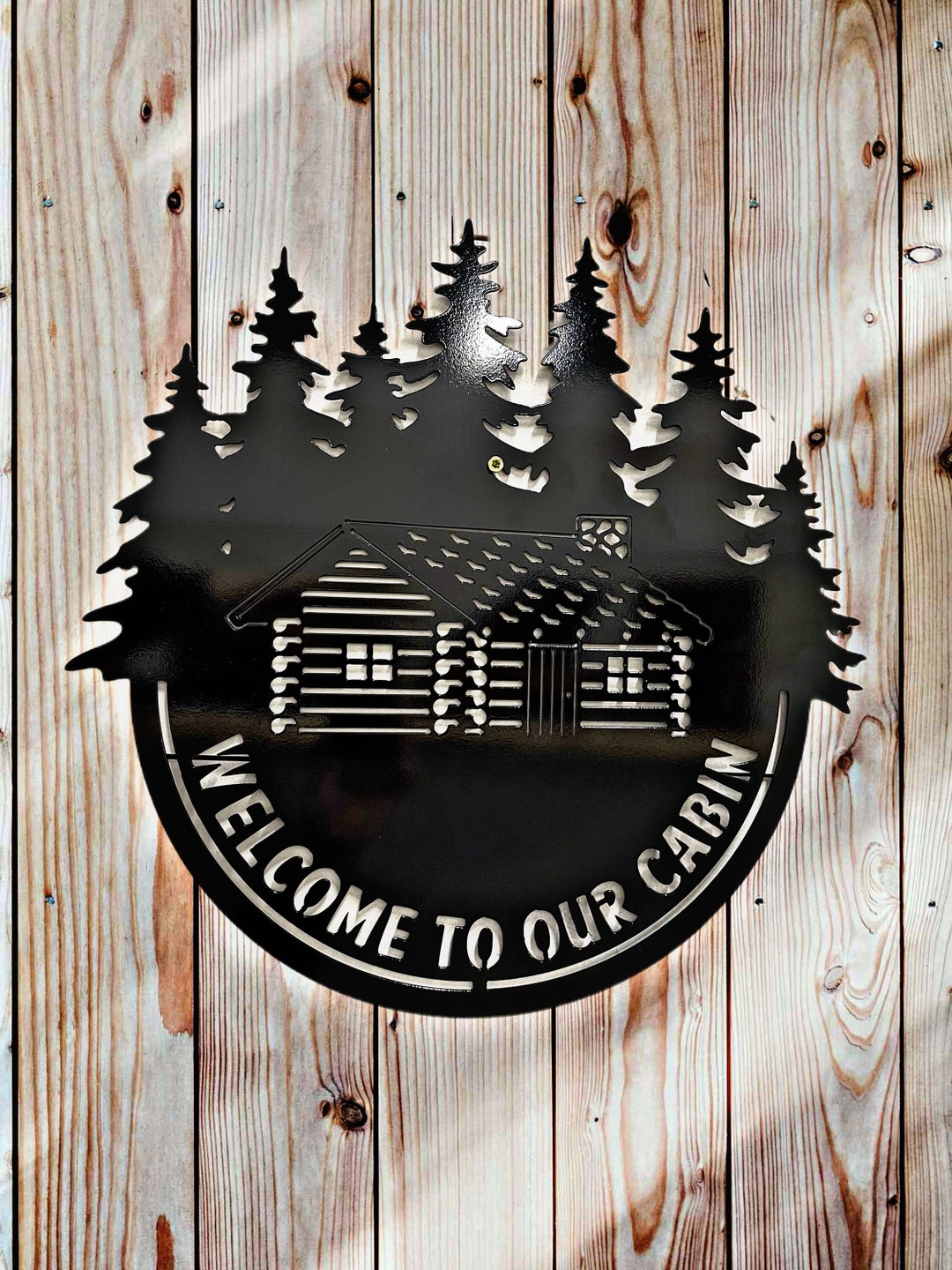 to Our Cabin rustic Metal Signs Wedding Gifts Man Etsy