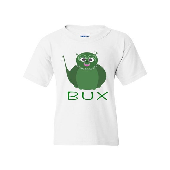 Bux Fun and Cute Dinosaur Character in Vibrant Color Text 