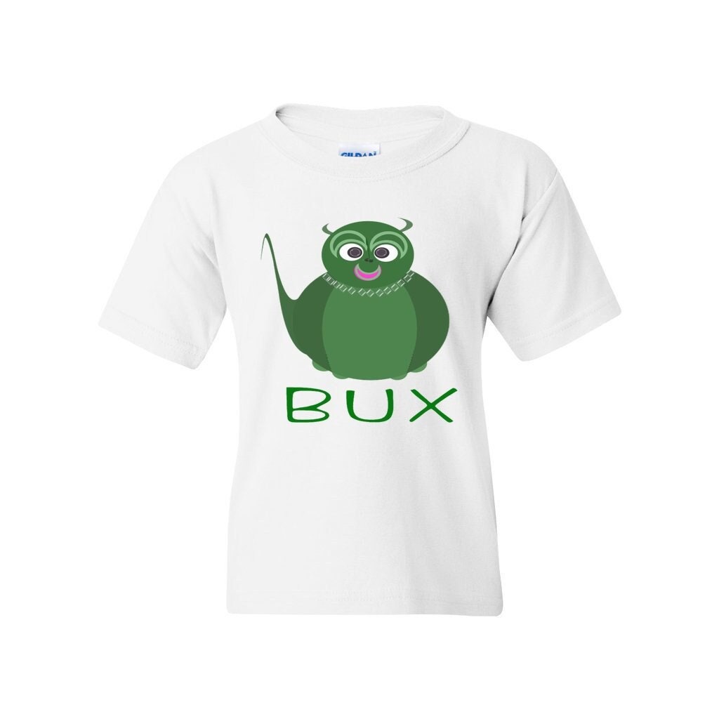 Bux Fun and Cute Dinosaur Character in Vibrant Color Text 