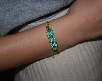 Miyuki handmade,colorful bracelet with lobster claw