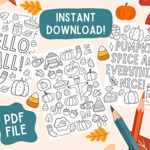 Fall Coloring Pages, Autumn Coloring Pages