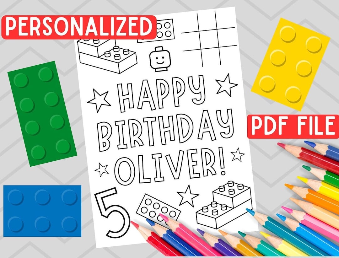Building Blocks Birthday Activity - Etsy