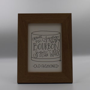 Old Fashioned Cocktail Art Print | Physical Version
