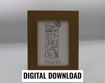 Mojito Cocktail Art Print | Digital Version