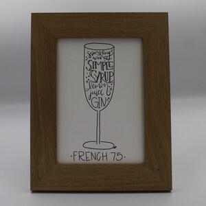 French 75 Cocktail Art Print | Physical Version