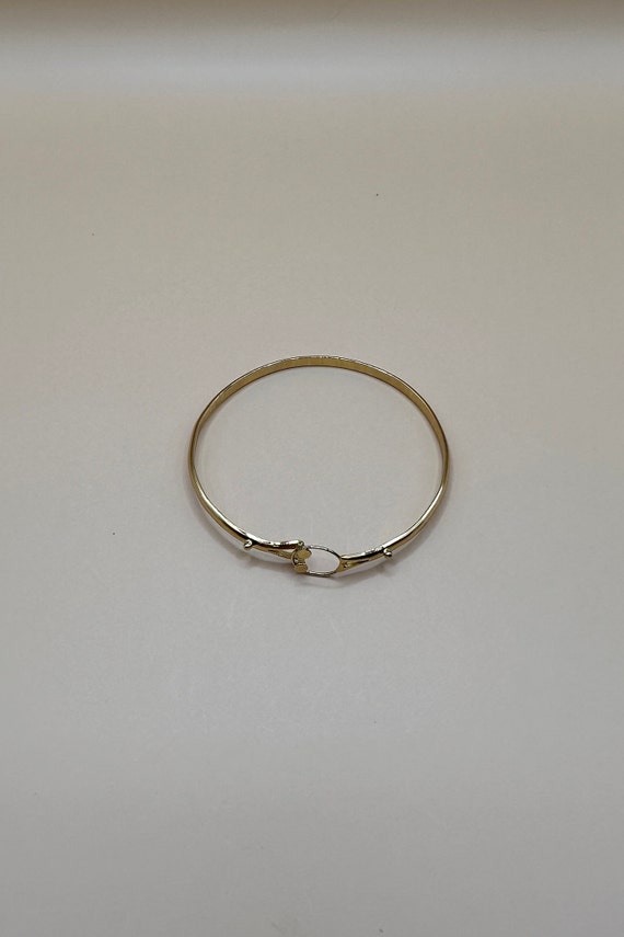 Vintage Rare Sterling Silver Gold Plated Bangle B… - image 2