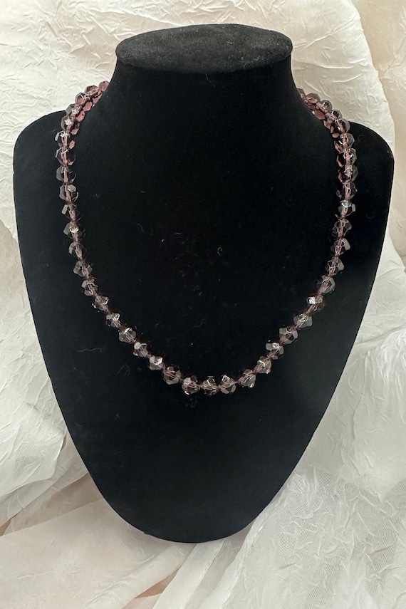 Vintage Formal Bridal Wedding Purple Crystal Beads