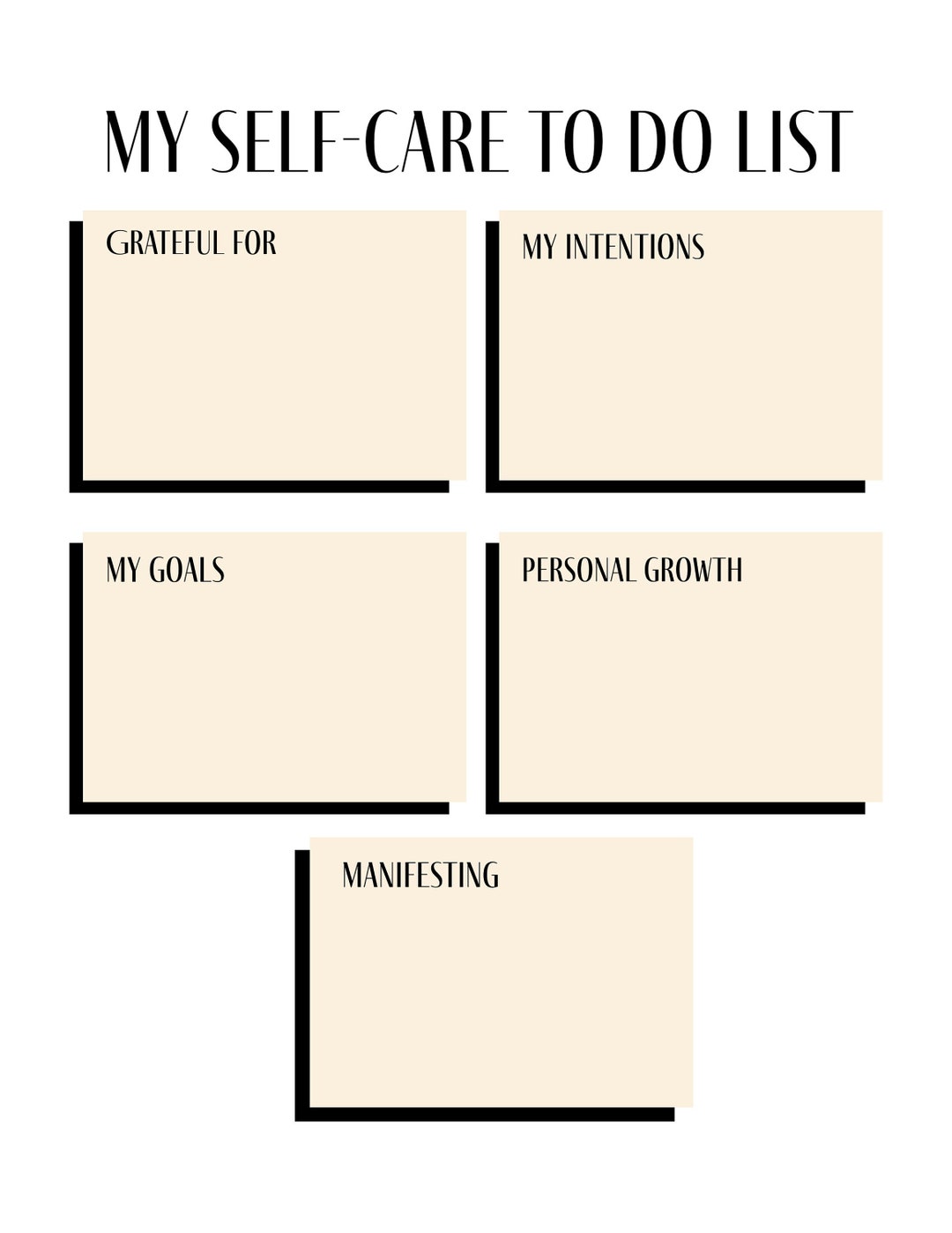 Daily Self-care Journal Printable, Daily to Do List Printable, Instant ...