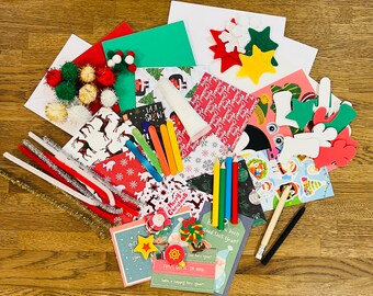 Christmas Card Craft kit for kids Craft activities Gift for Children Craft gift set Craft gifts for Kid's Craft Activity for Kid's