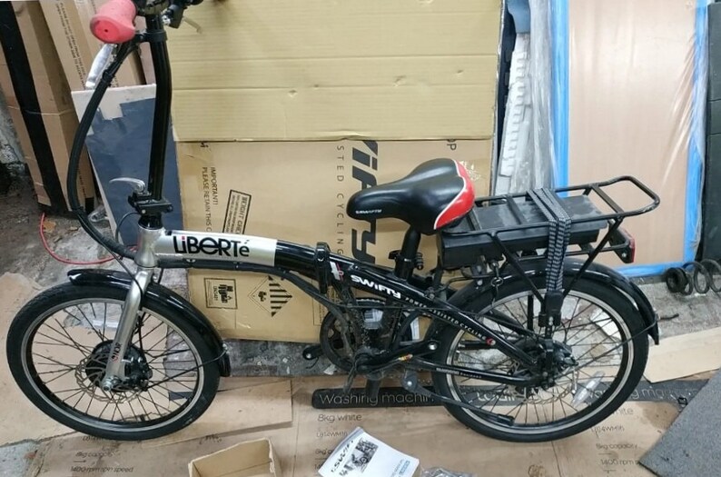 Swifty Liberte Folding Electric Bike Black Etsy