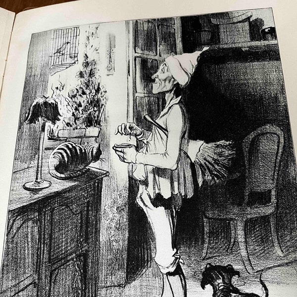 64 prachtige pentekeningen "Daumier und die Ehe" heruitgave 1937 van Hans Rothe