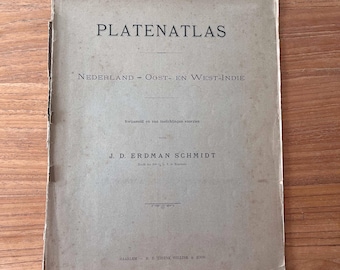 Plate atlas from 1900 The Netherlands - East and West Indies by J.D. Erdman Schmidt