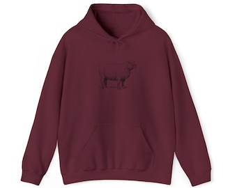 Sheep Hooded Sweatshirt, Sheep Hoodie, Sheep Sweatshirt, Sheep, Farm Hoodie, Country Hoodie, Sweatshirt, Hoodie, Gift For Him, Gift For Her