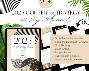 2025 Content Strategy Planner - Fully Customizable!