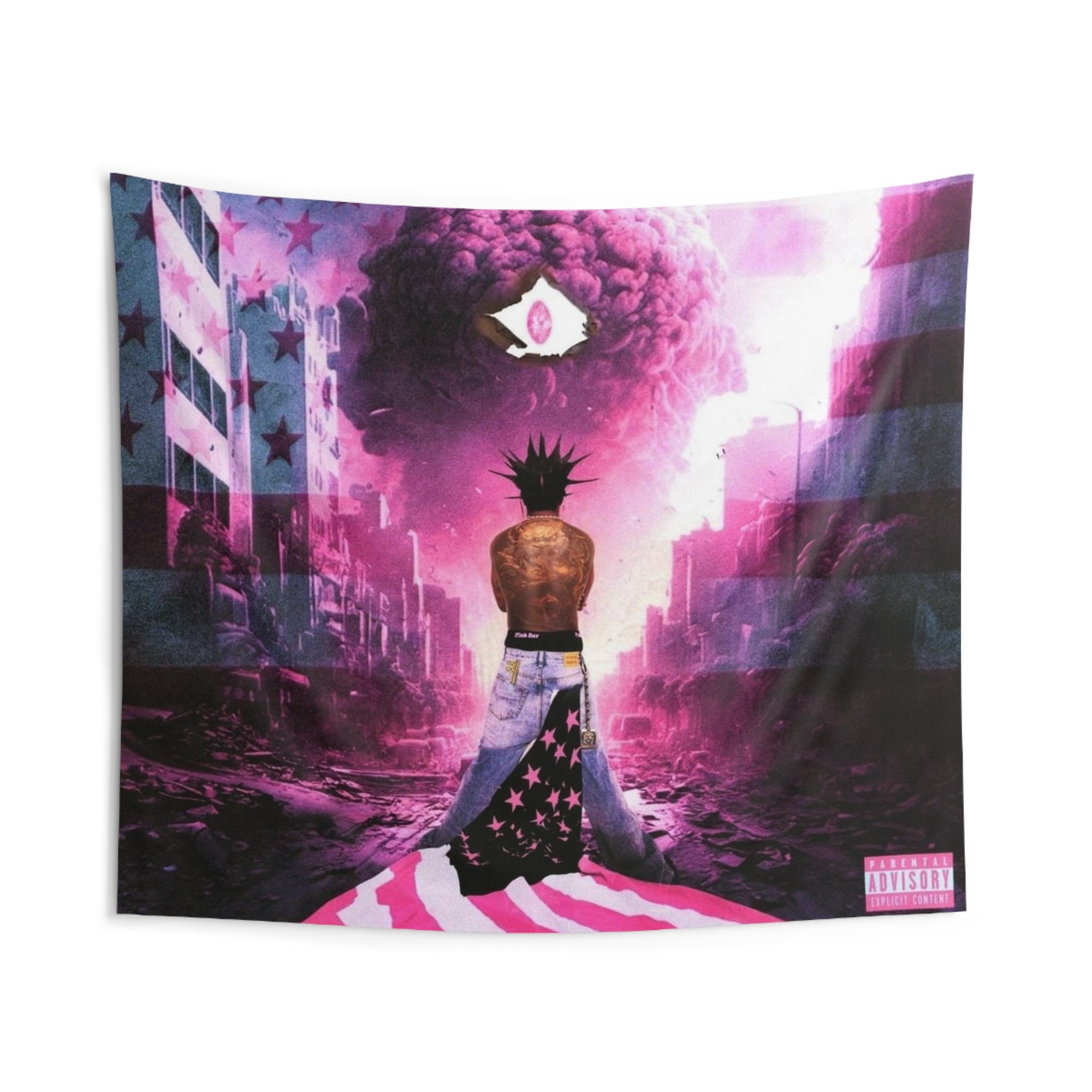 Lil Uzi Vert Pink Tape Art Music Album Tapestry Flag 3FT/ 4FT