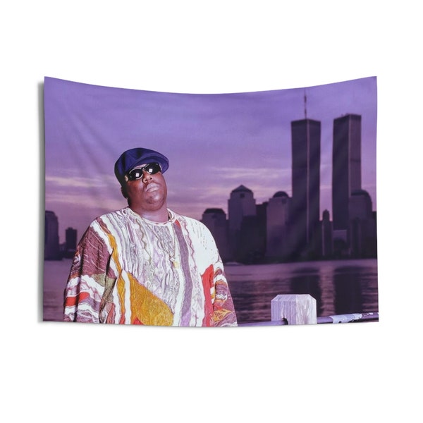 The Notorious B.I.G Tapestry - Biggie Tapestry - Twin Towers World Trade Center