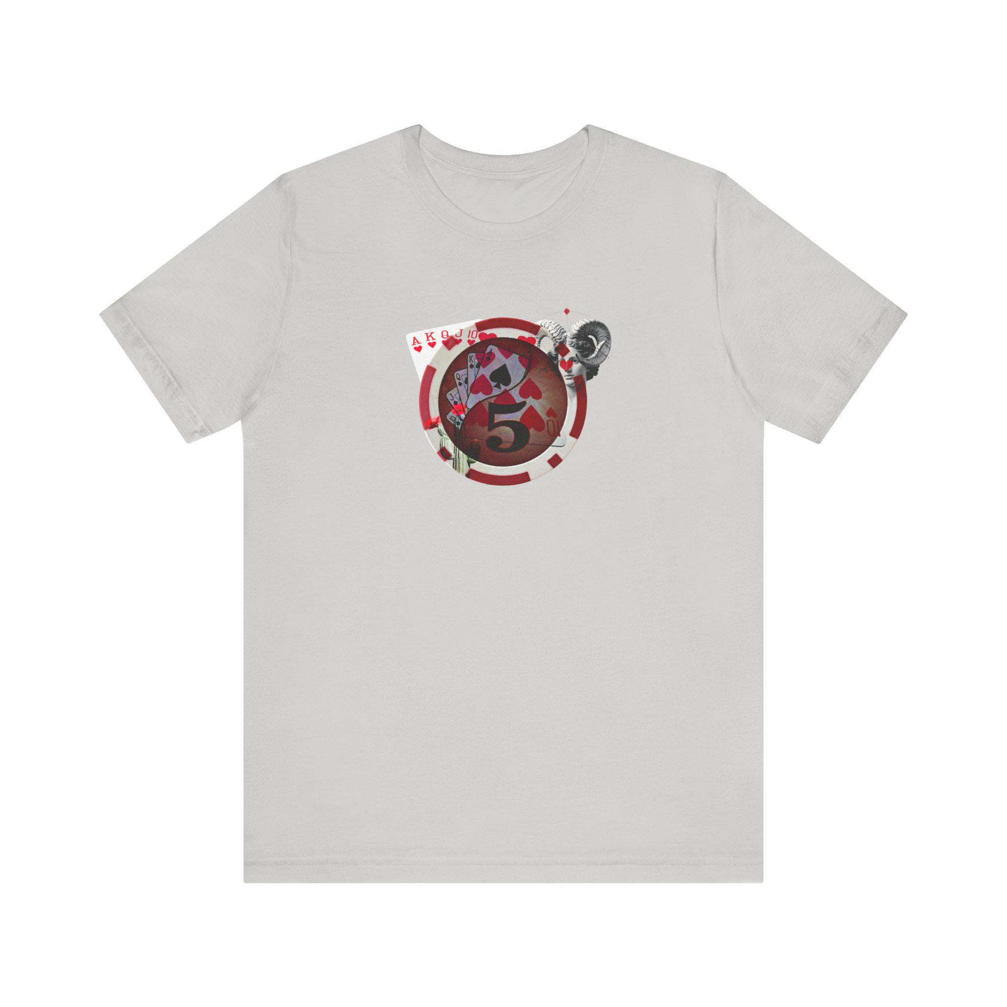 ロイヤルストレートフラッシュTシャツ、カジノグラフィックTシャツ 