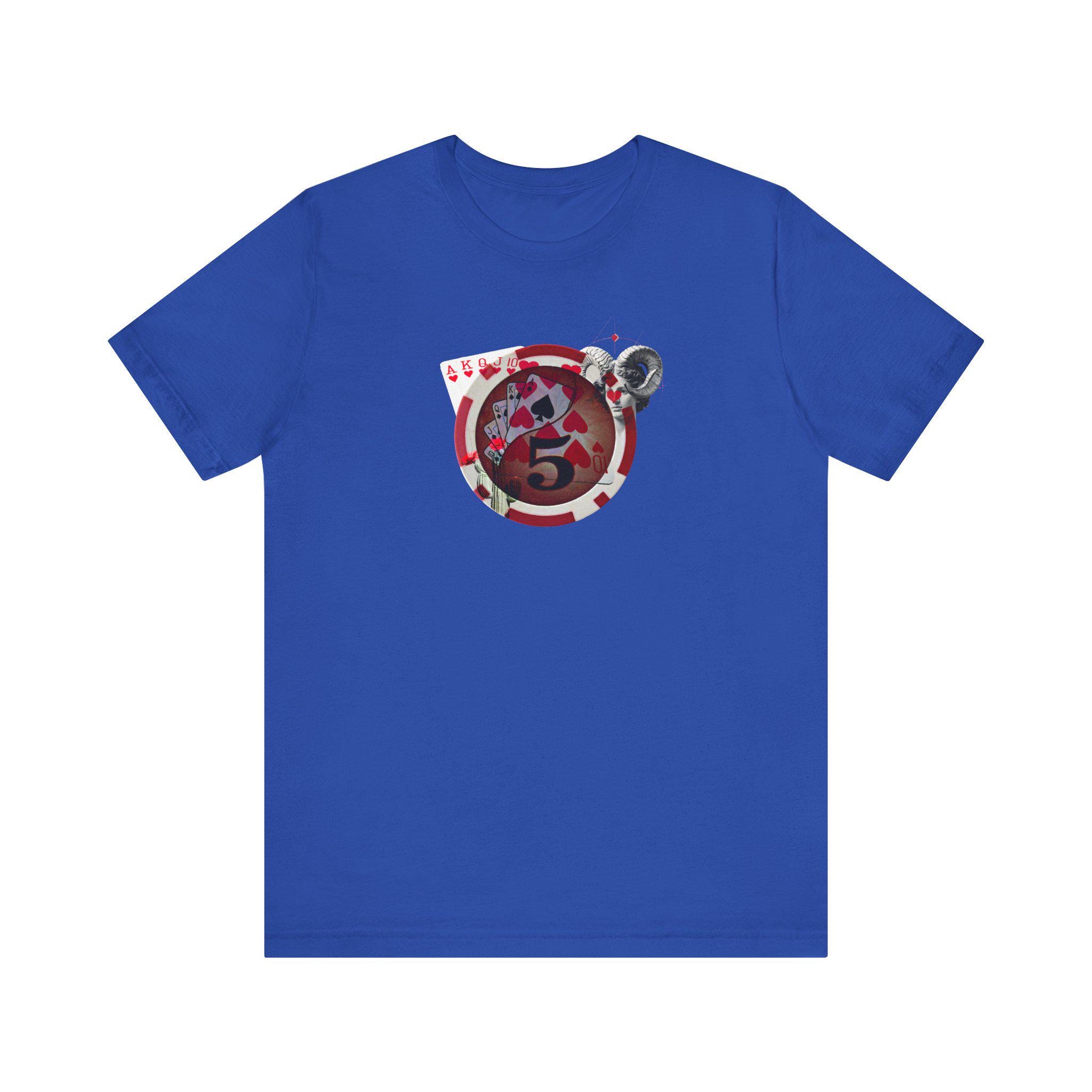 ロイヤルストレートフラッシュTシャツ、カジノグラフィックTシャツ 