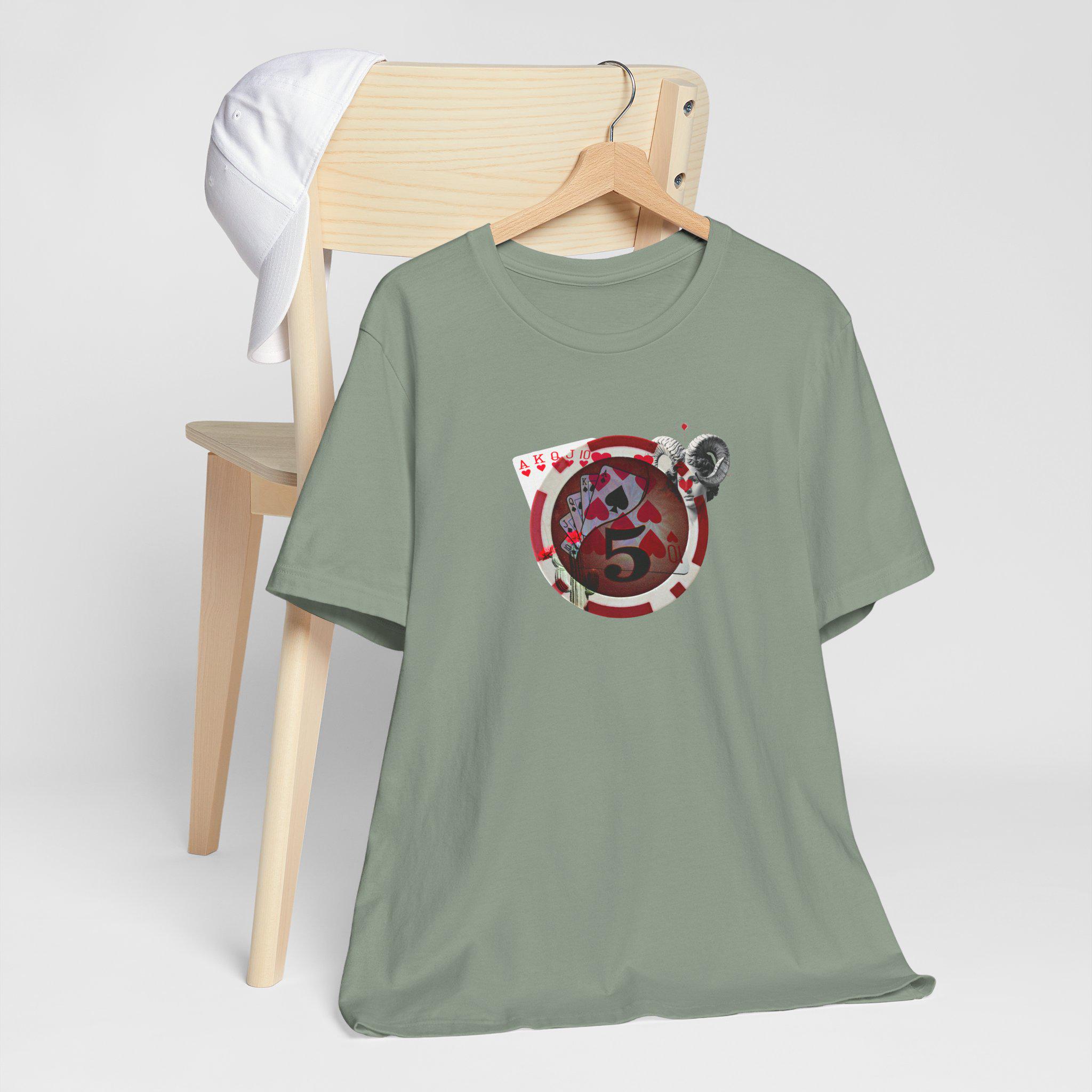 ロイヤルストレートフラッシュTシャツ、カジノグラフィックTシャツ 
