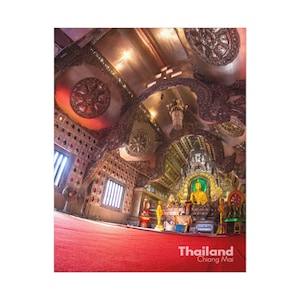 Thailand Chiang Mai print | Asia travel colorful poster | Uncoated Posters