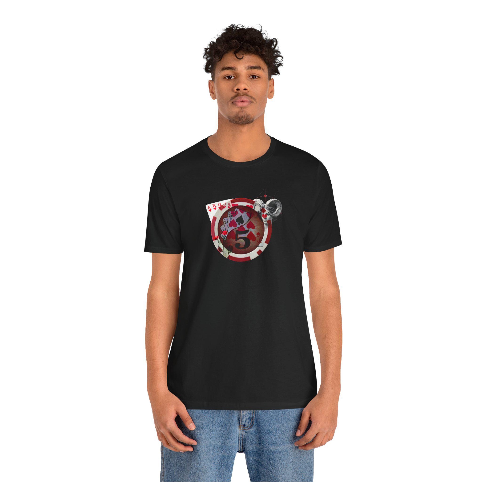ロイヤルストレートフラッシュTシャツ、カジノグラフィックTシャツ 
