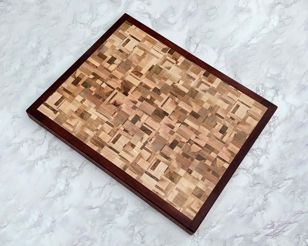 Chaotic Pattern End Grain Cutting Board Etsy