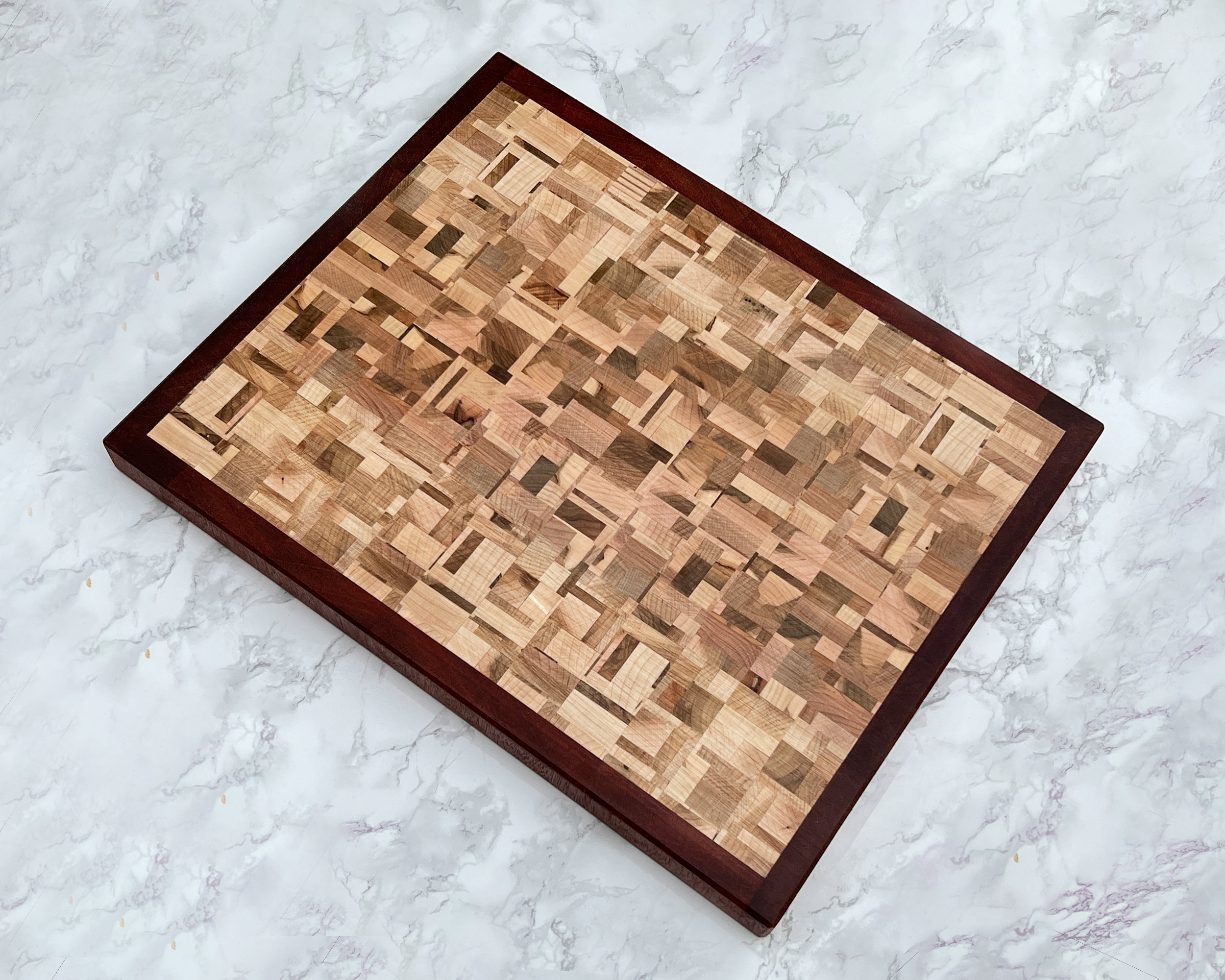 Chaotic Pattern End Grain Cutting Board Etsy