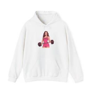 Fitness Motivation Hoodie, Gym Sweatshirt for Women, Workout Apparel, Unisex Sporty Hooded Sweatshirt, Casual Athleisure Wear