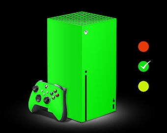 Aspect néon pour Xbox X | Vinyle 3 M | Habillage intégral avec la possibilité d'ajouter un habillage pour la manette