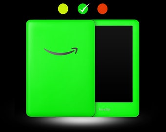 Skins néon pour Kindle d'Amazon | Vinyle 3M | Enveloppe intégrale avec ou sans découpe du logo